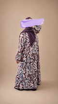 Bordeaux marble abaya