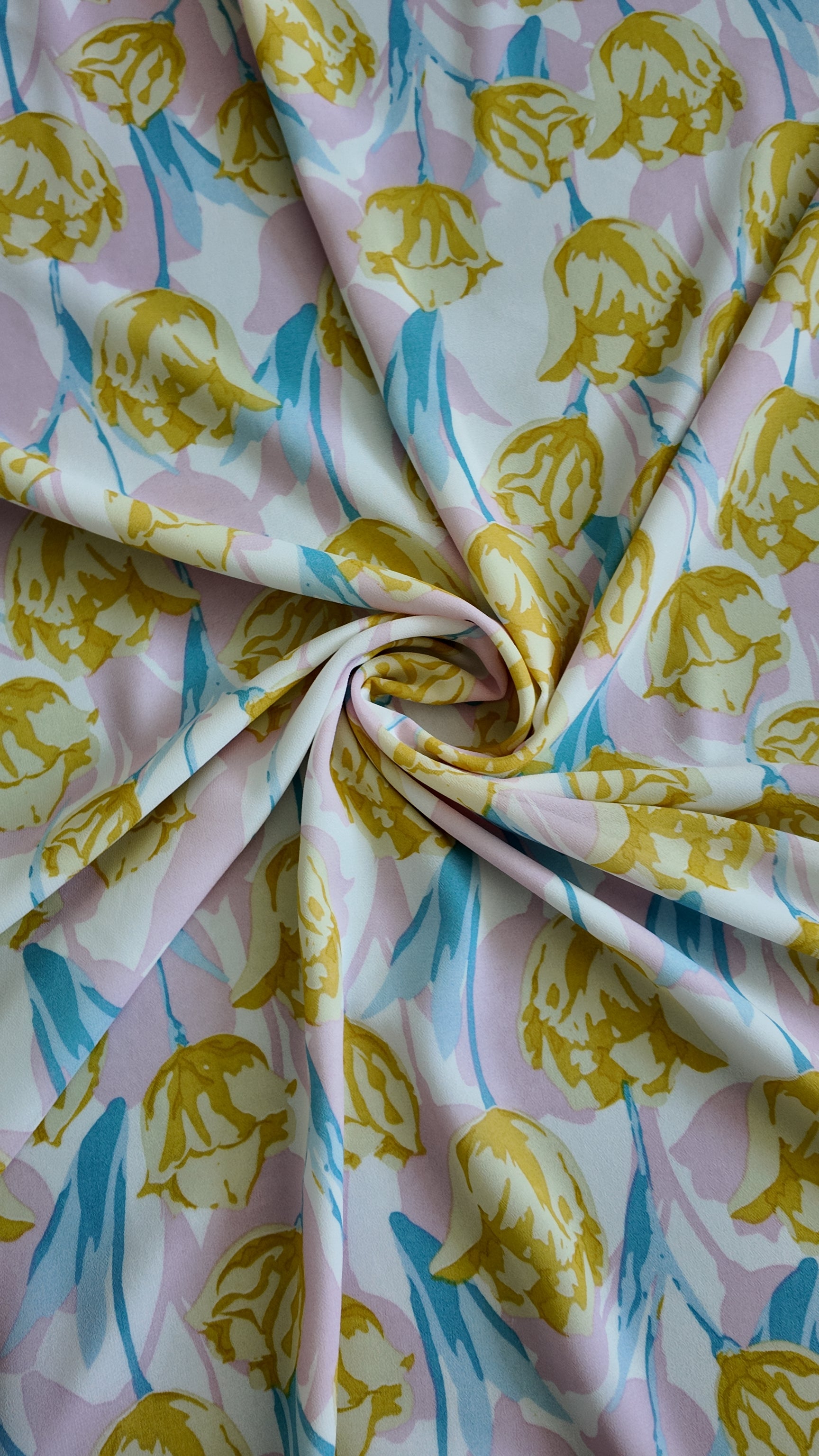Yellow tulip abaya