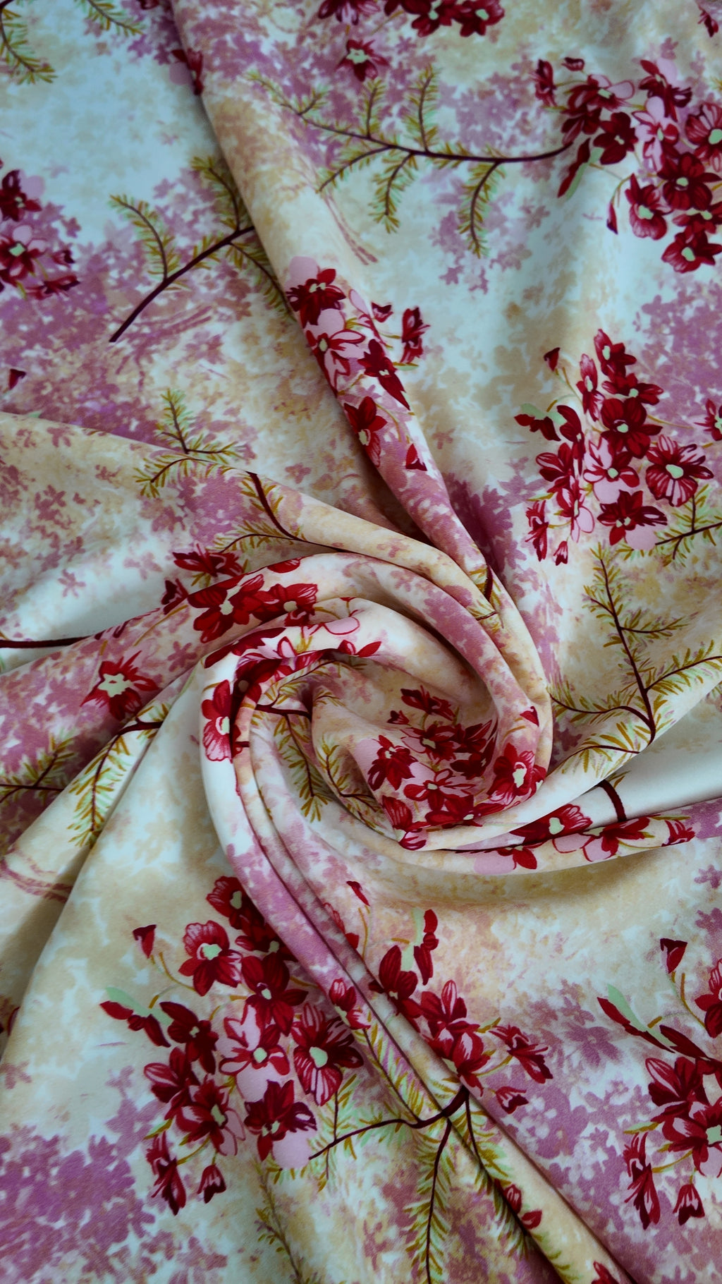 Red blossom abaya