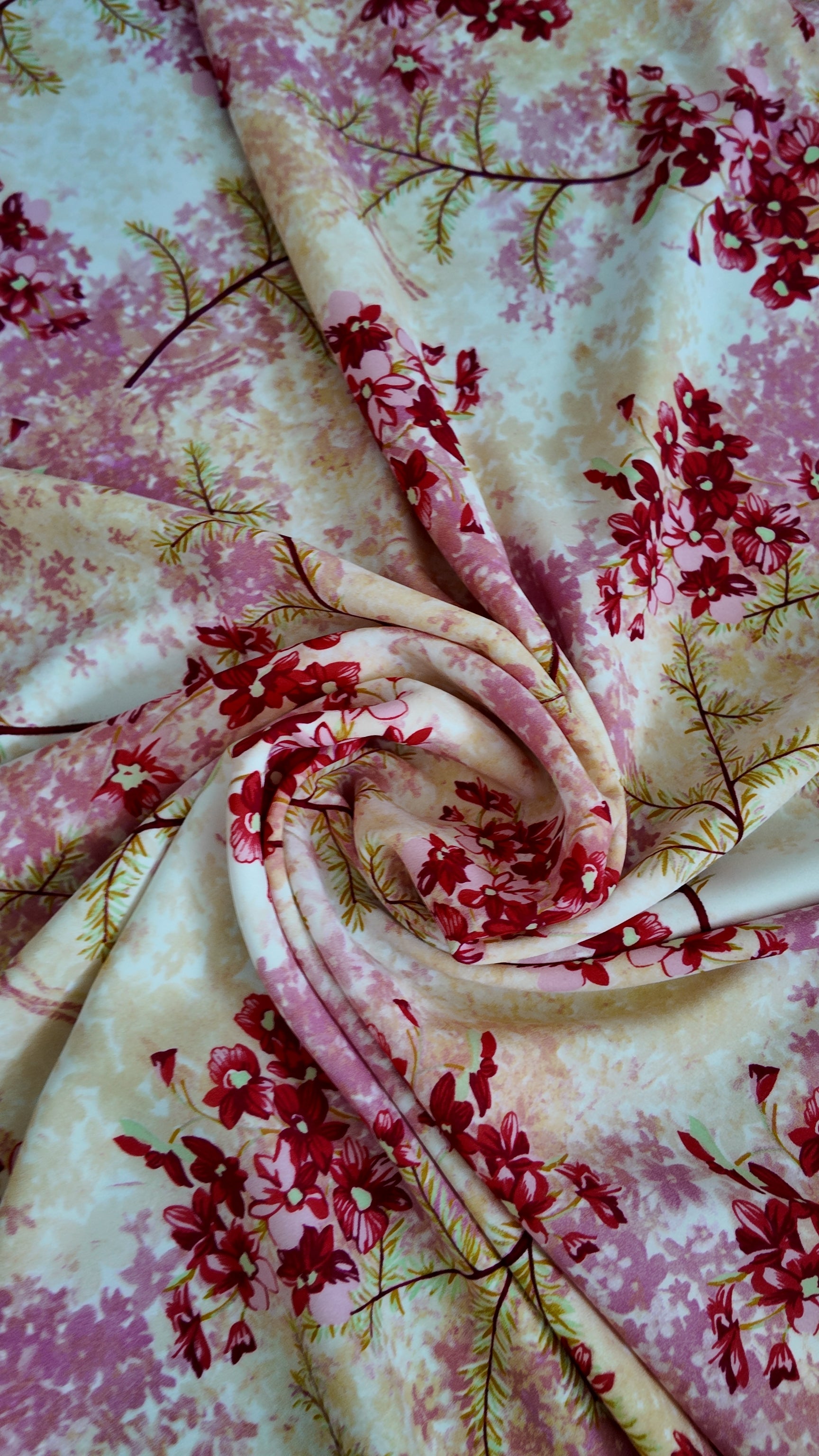 Red blossom abaya