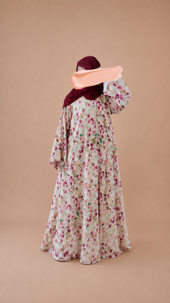 Peach abaya
