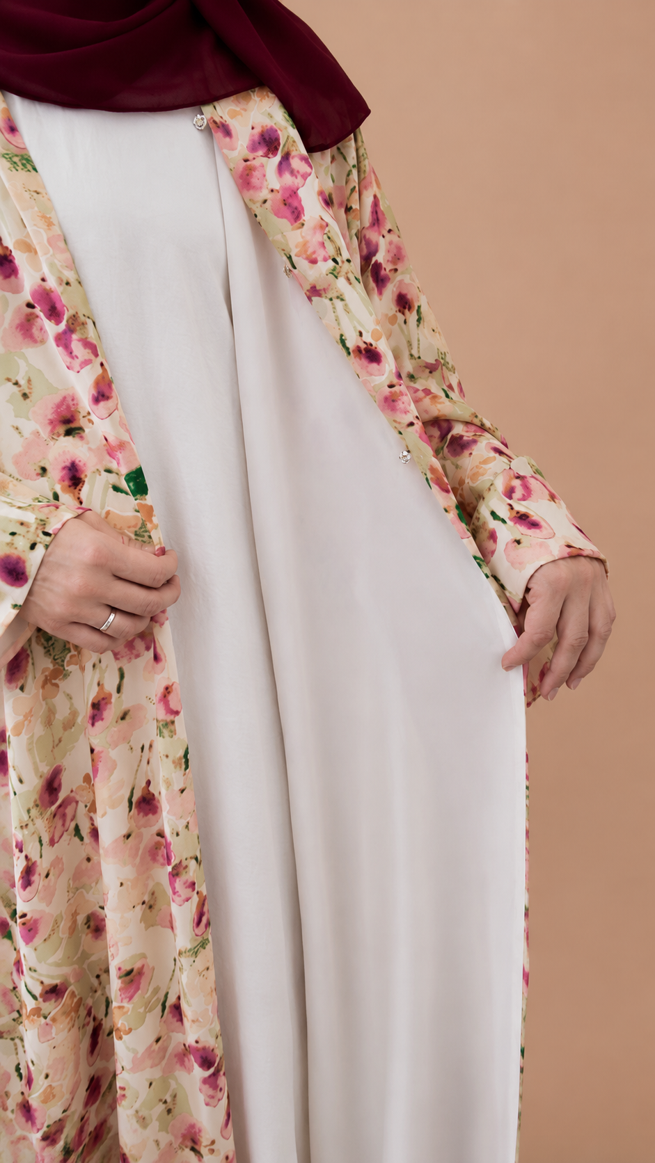 Peach abaya