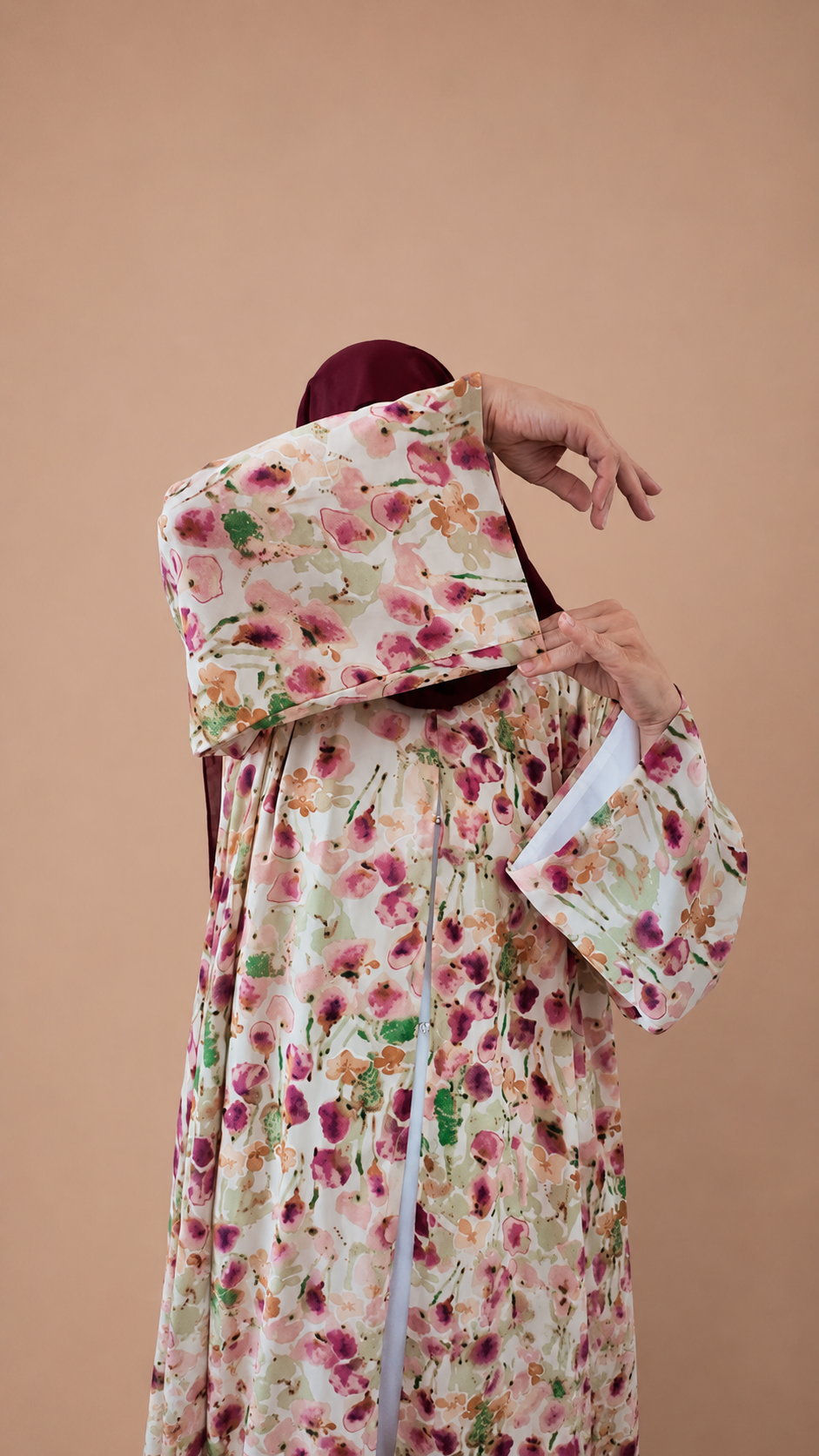 Peach abaya